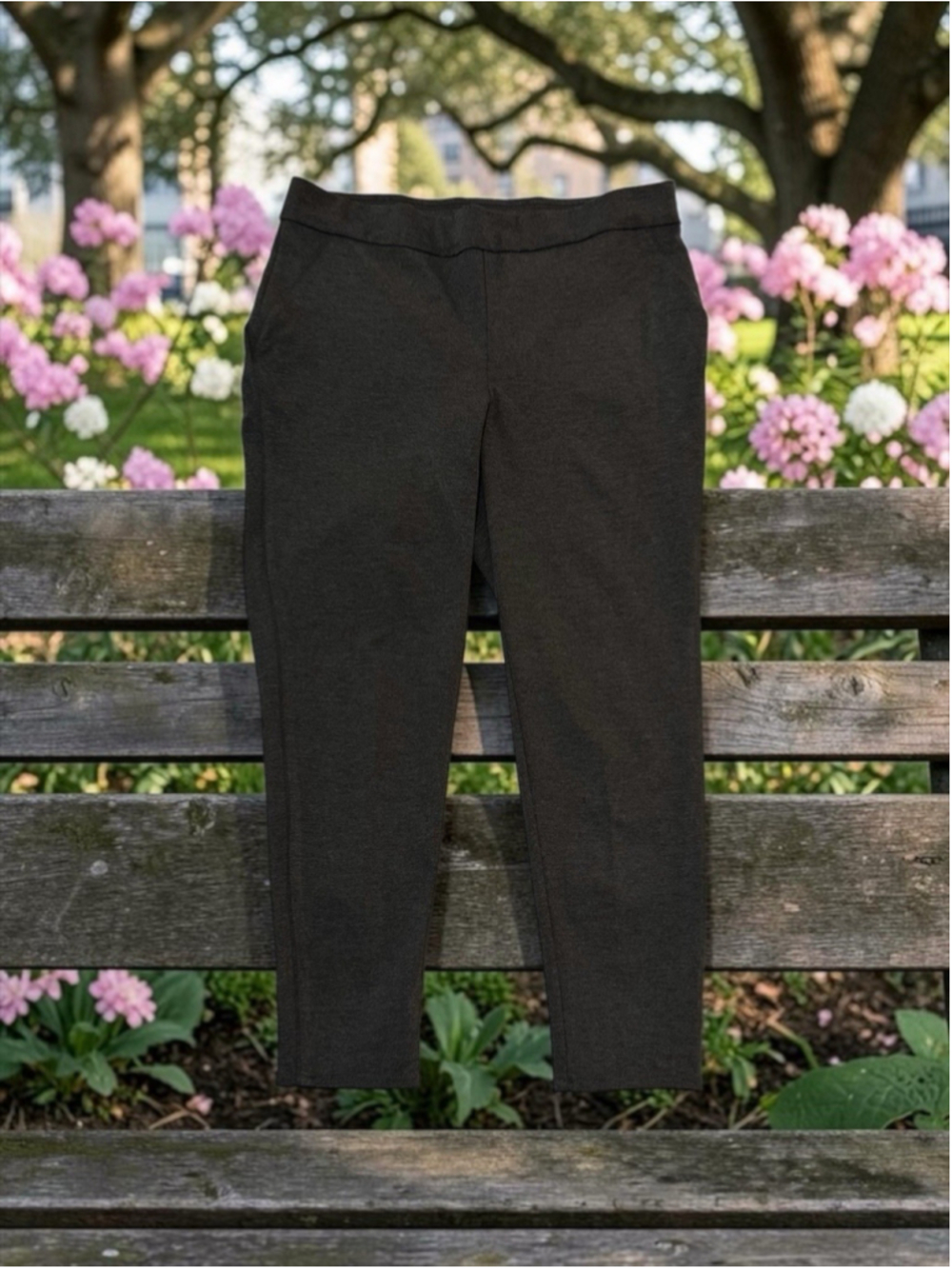 Simply Emma Legging Pants Womens 18W Charcoal Gray Pull On Business Casual Pants